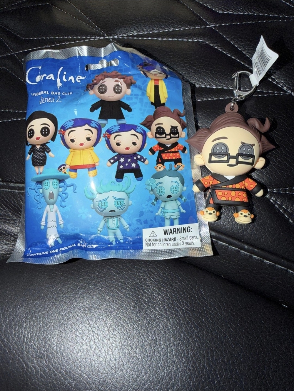 Coraline Series 2 Other Father Blue & Orange Figure Bag Clip Keychain